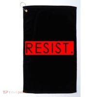 Resist Campaign Red Box Logo Anti-Trump Golf Towel thumb 0