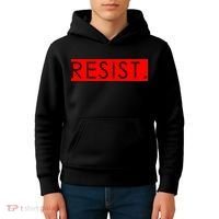 Resist Campaign Red Box Logo Anti-Trump Kids Hoodie thumb 4