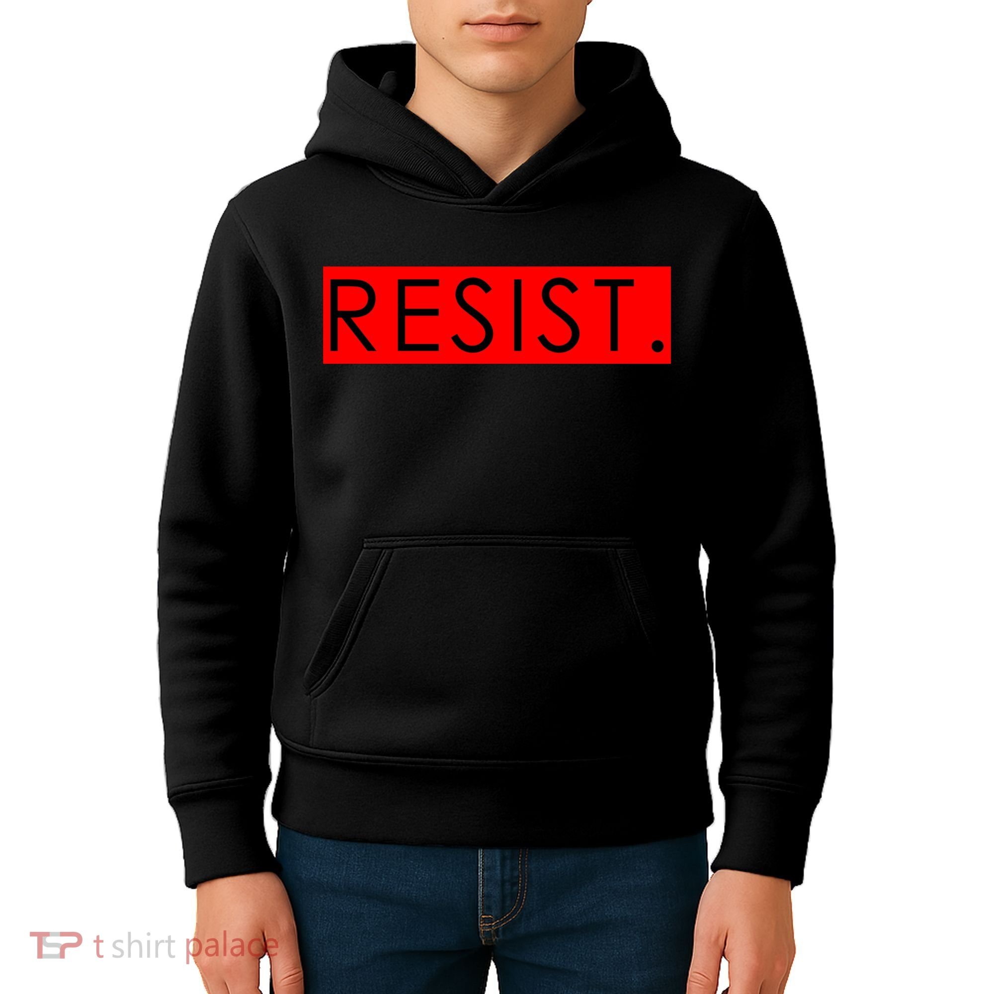 Resist Campaign Red Box Logo Anti-Trump Kids Hoodie