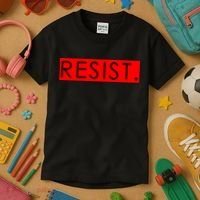 Resist Campaign Red Box Logo Anti-Trump Kids T-Shirt thumb 3