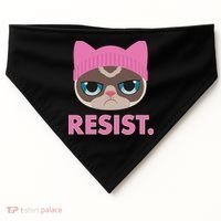 Resist Cat  USA-Made Doggie Bandana thumb 0