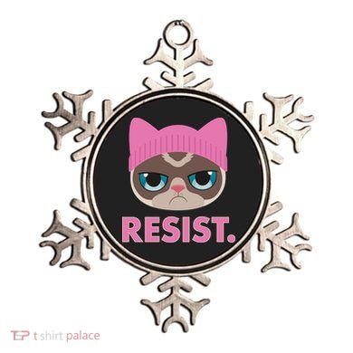 Resist Cat  Ornament