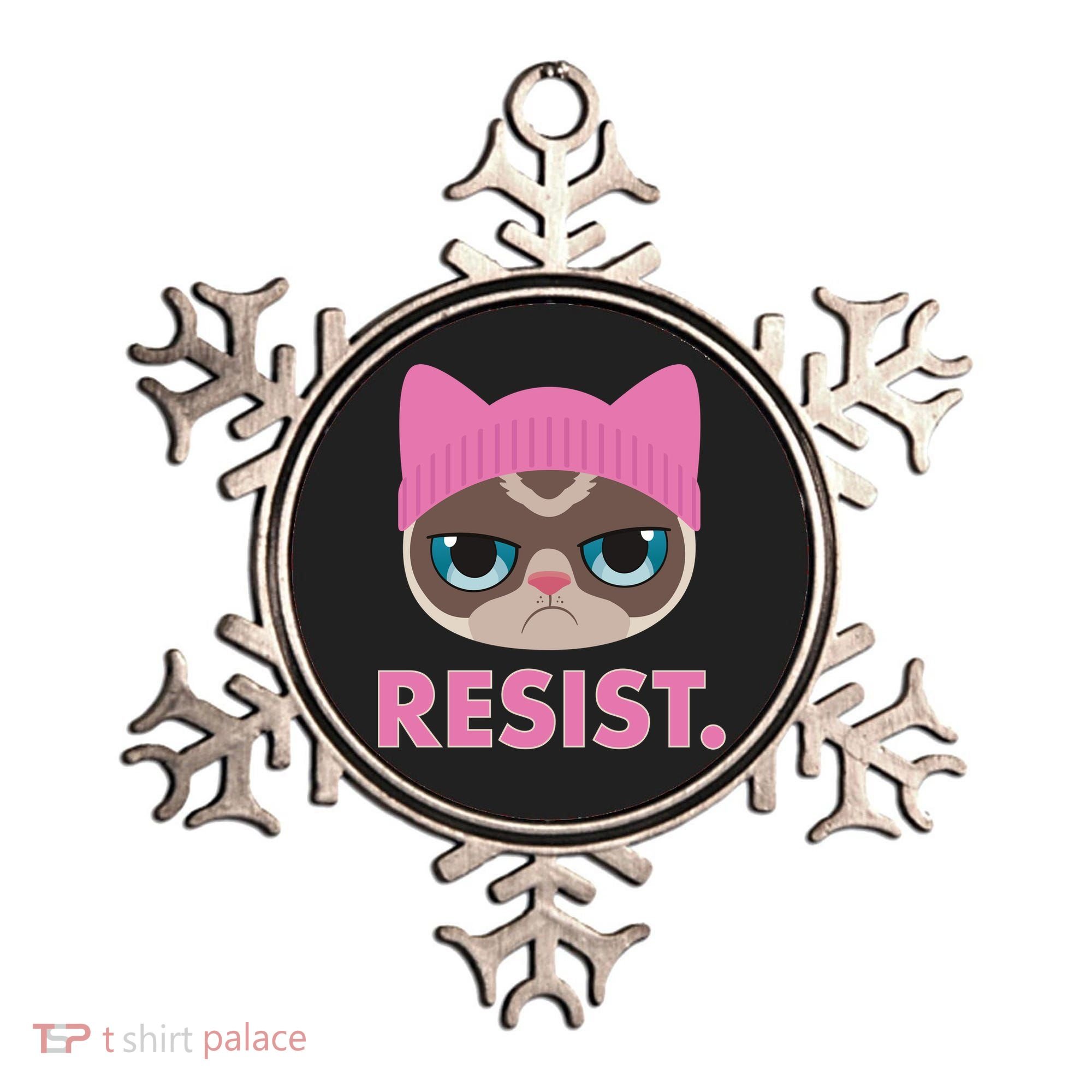 Resist Cat  Ornament
