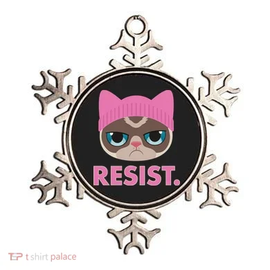 Resist Cat  Ornament