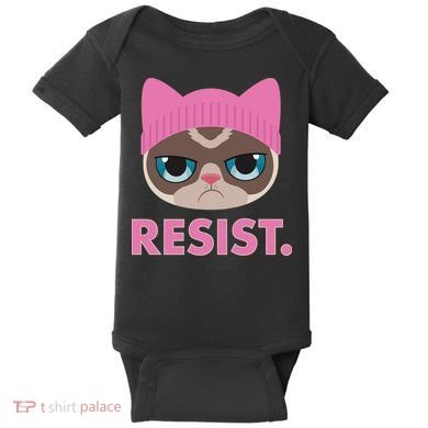 Resist Cat  Baby Bodysuit