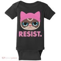 Resist Cat  Baby Bodysuit thumb 0