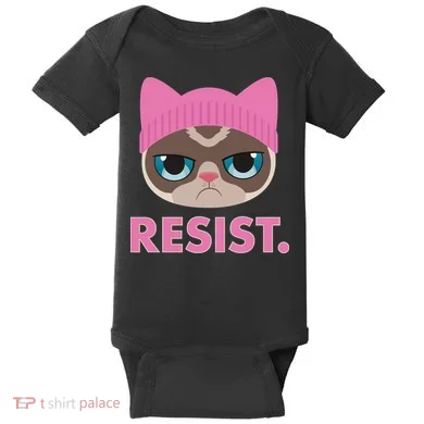 Resist Cat  Baby Bodysuit