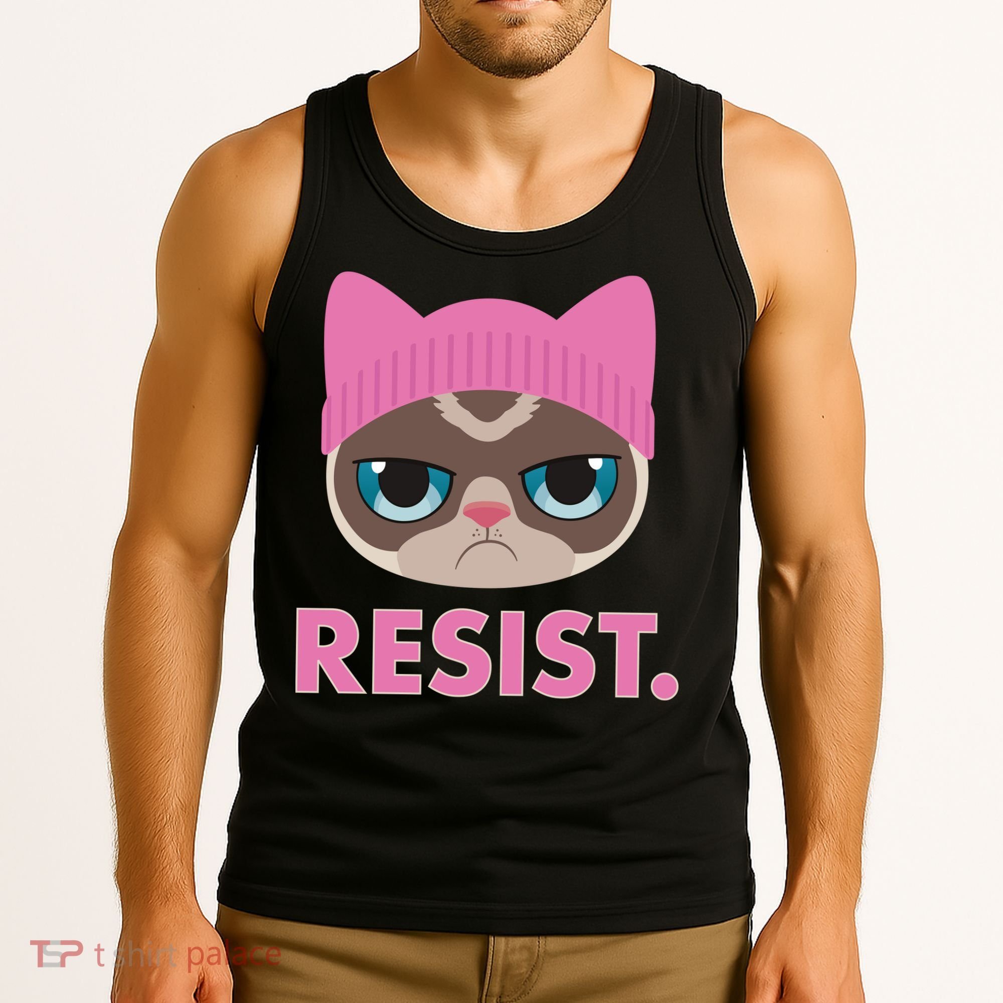 Resist Cat  Tank Top