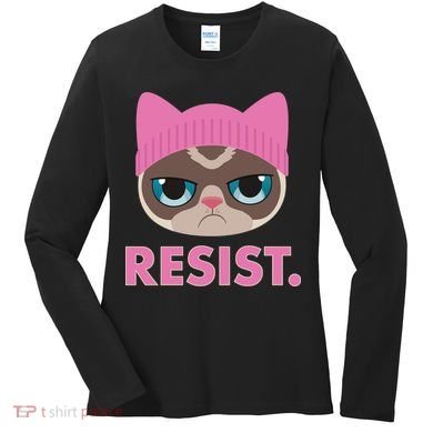 Resist Cat  Women's Long Sleeve Shirt