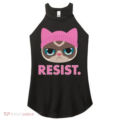 Resist Cat  Women's Perfect Tri Rocker Tank