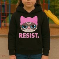 Resist Cat  Kids Hoodie thumb 3