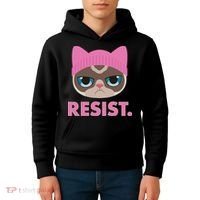 Resist Cat  Kids Hoodie thumb 4
