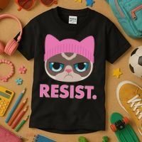 Resist Cat  Kids T-Shirt thumb 3