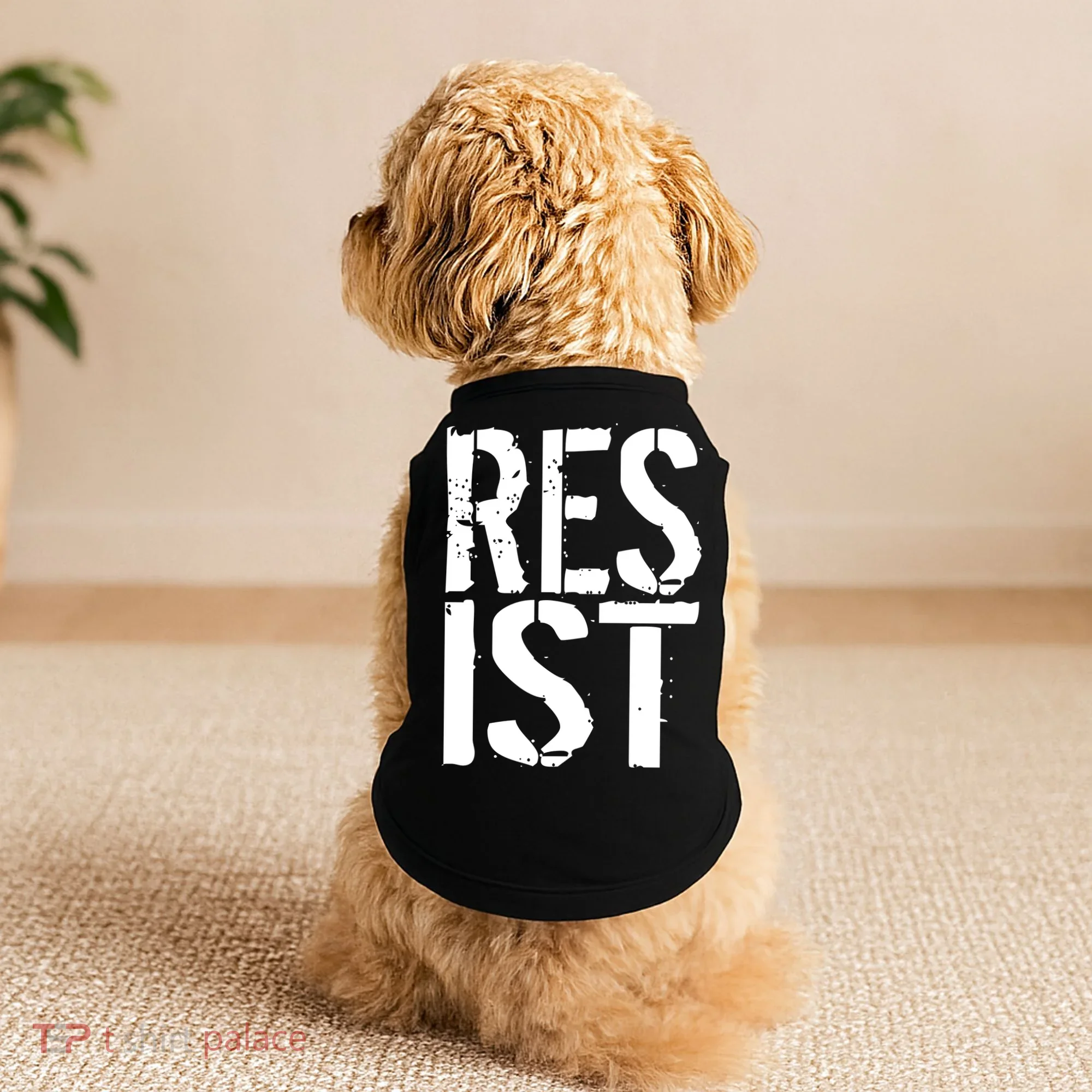 Resist Distressed Doggie Tank