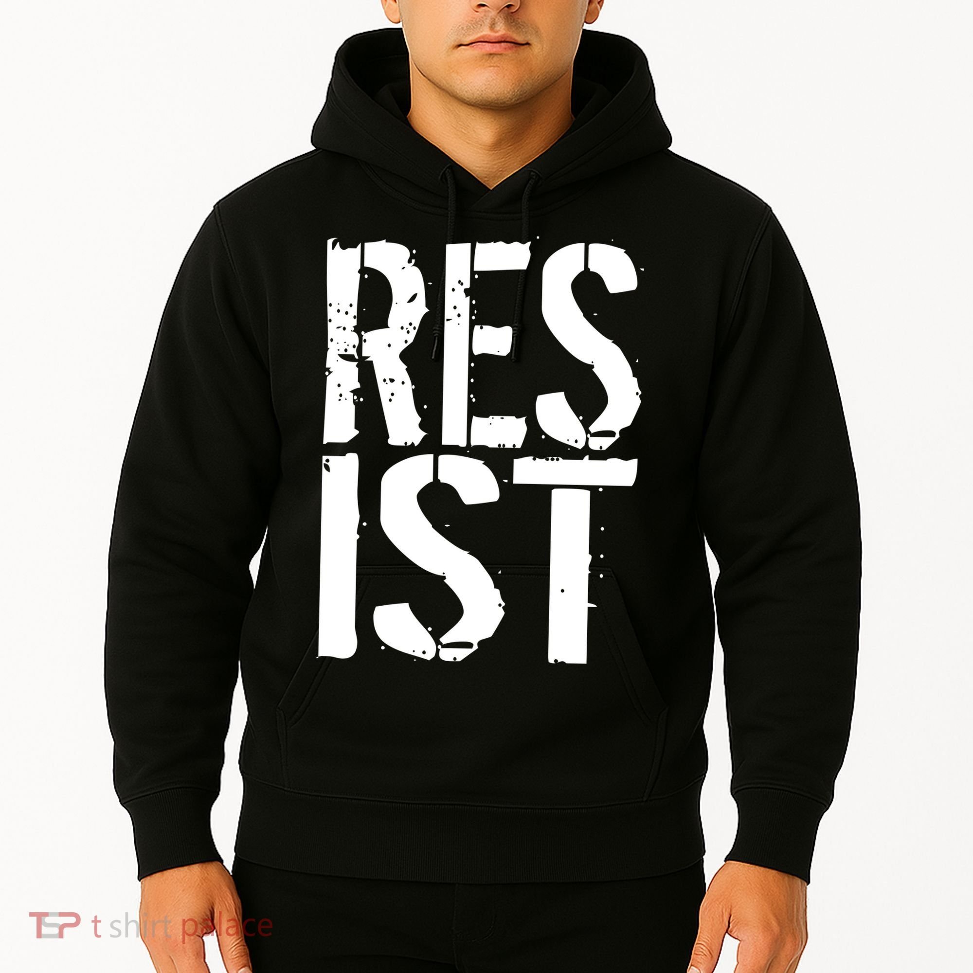 Resist Distressed Hoodie