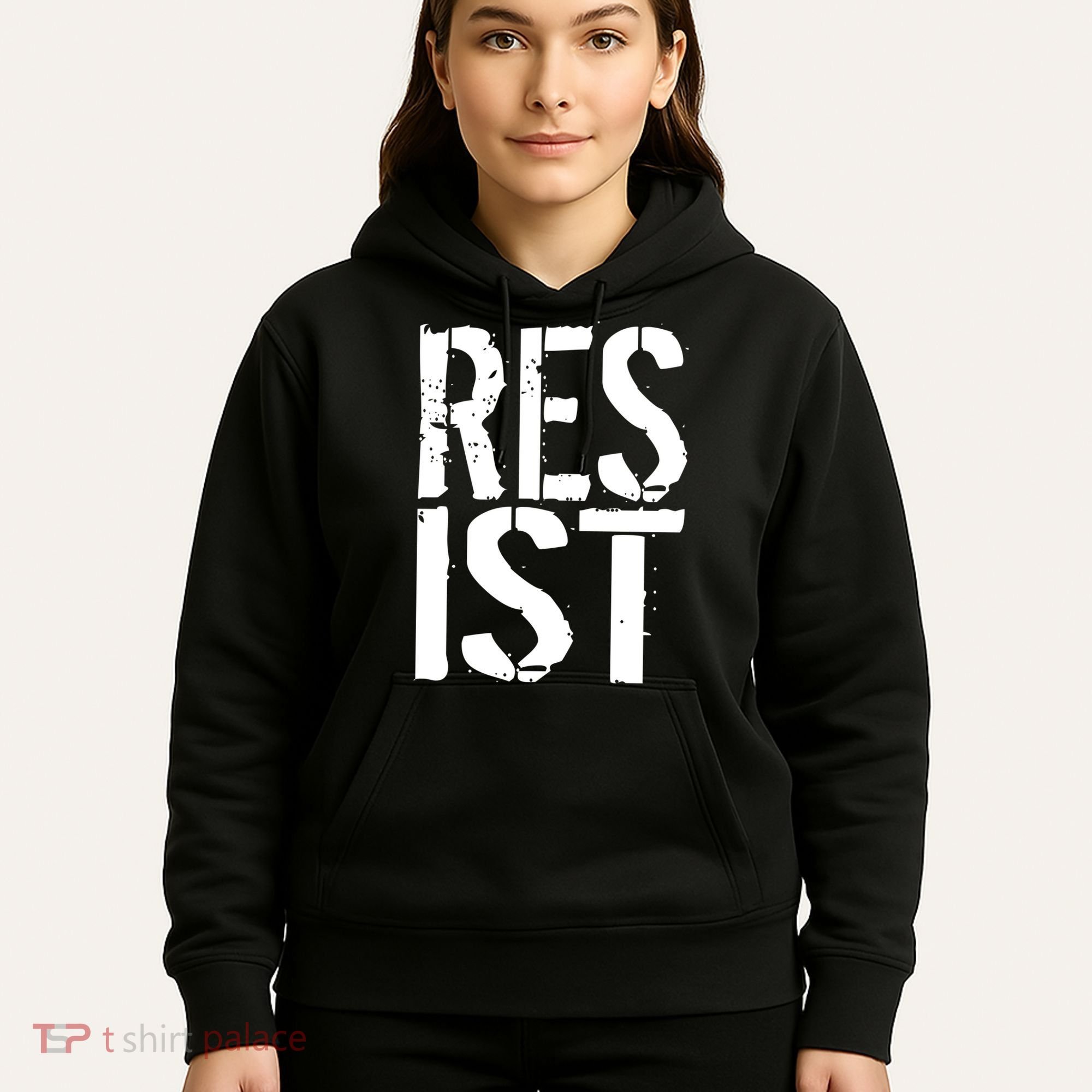 Resist Distressed Hoodie