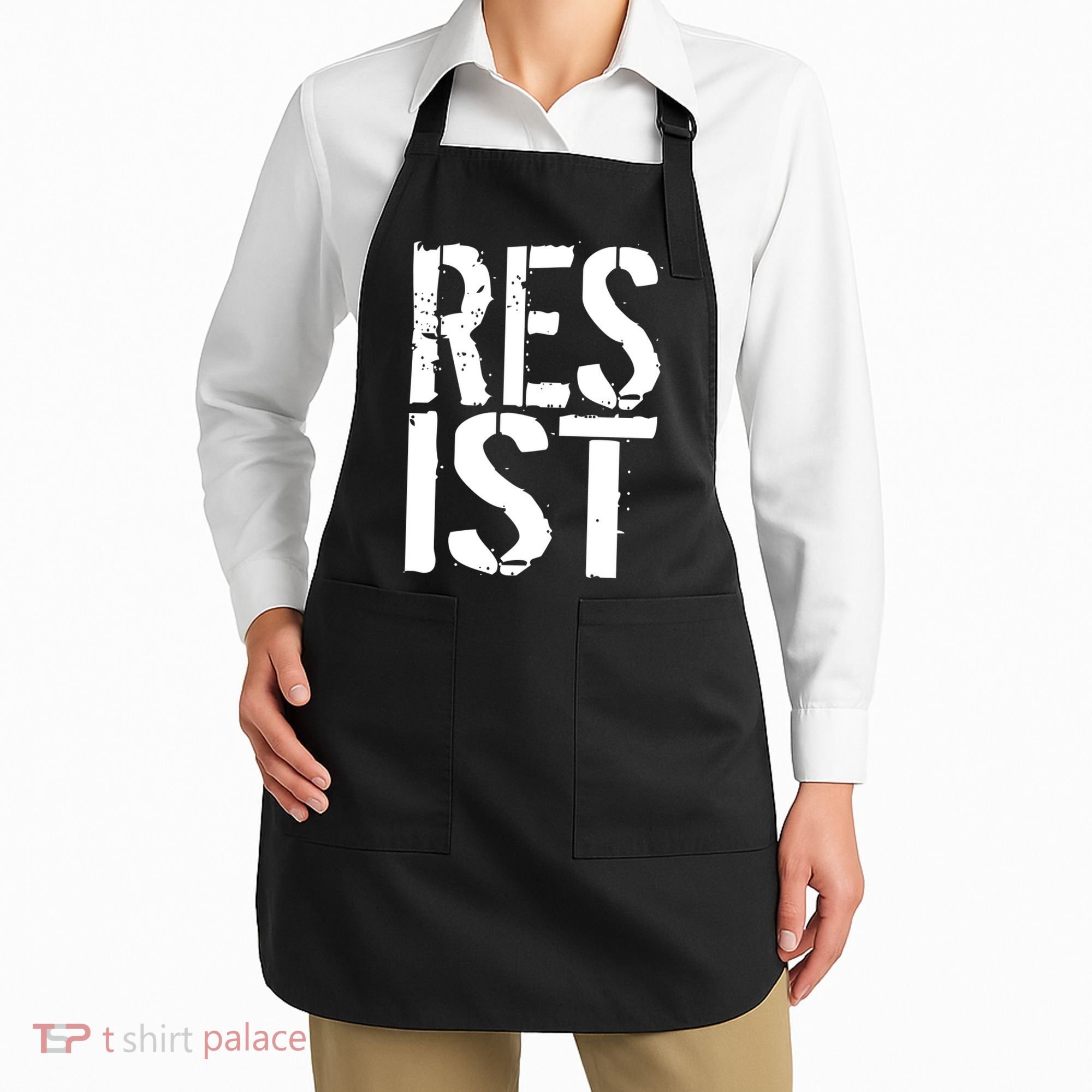 Resist Distressed Apron