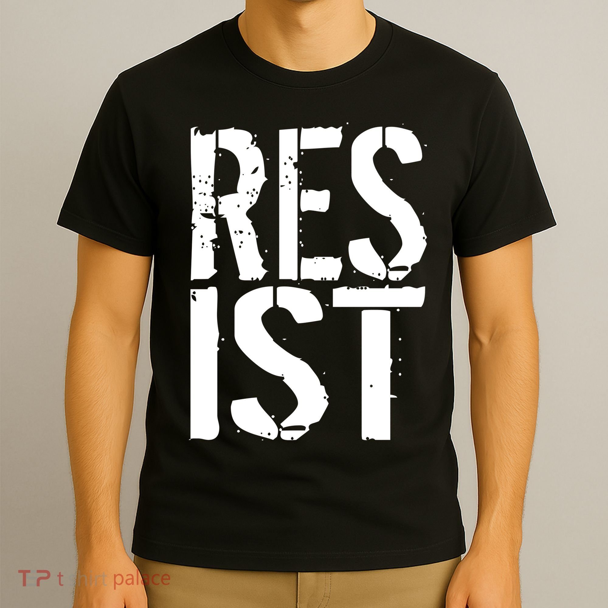 Resist Distressed T-Shirt