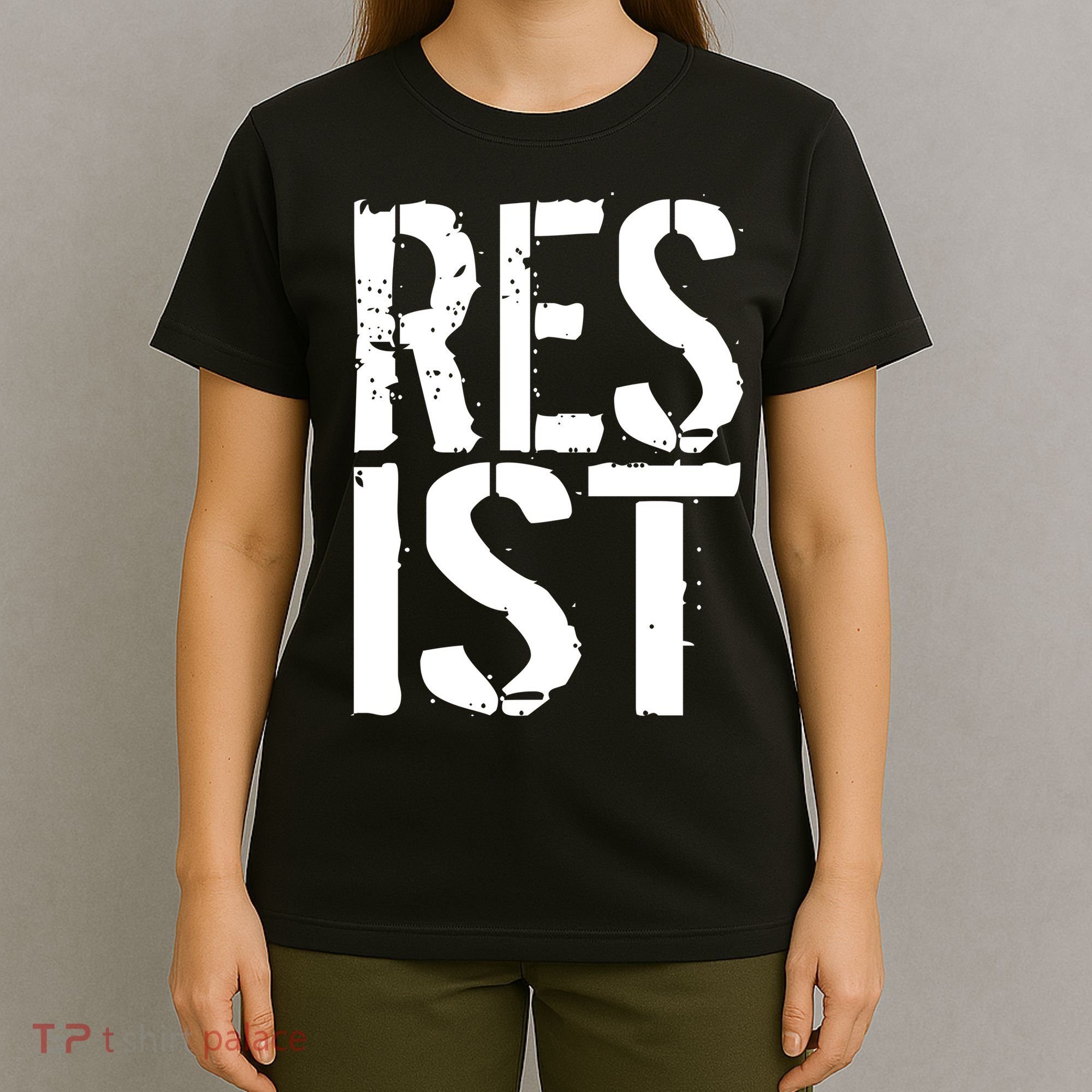Resist Distressed T-Shirt