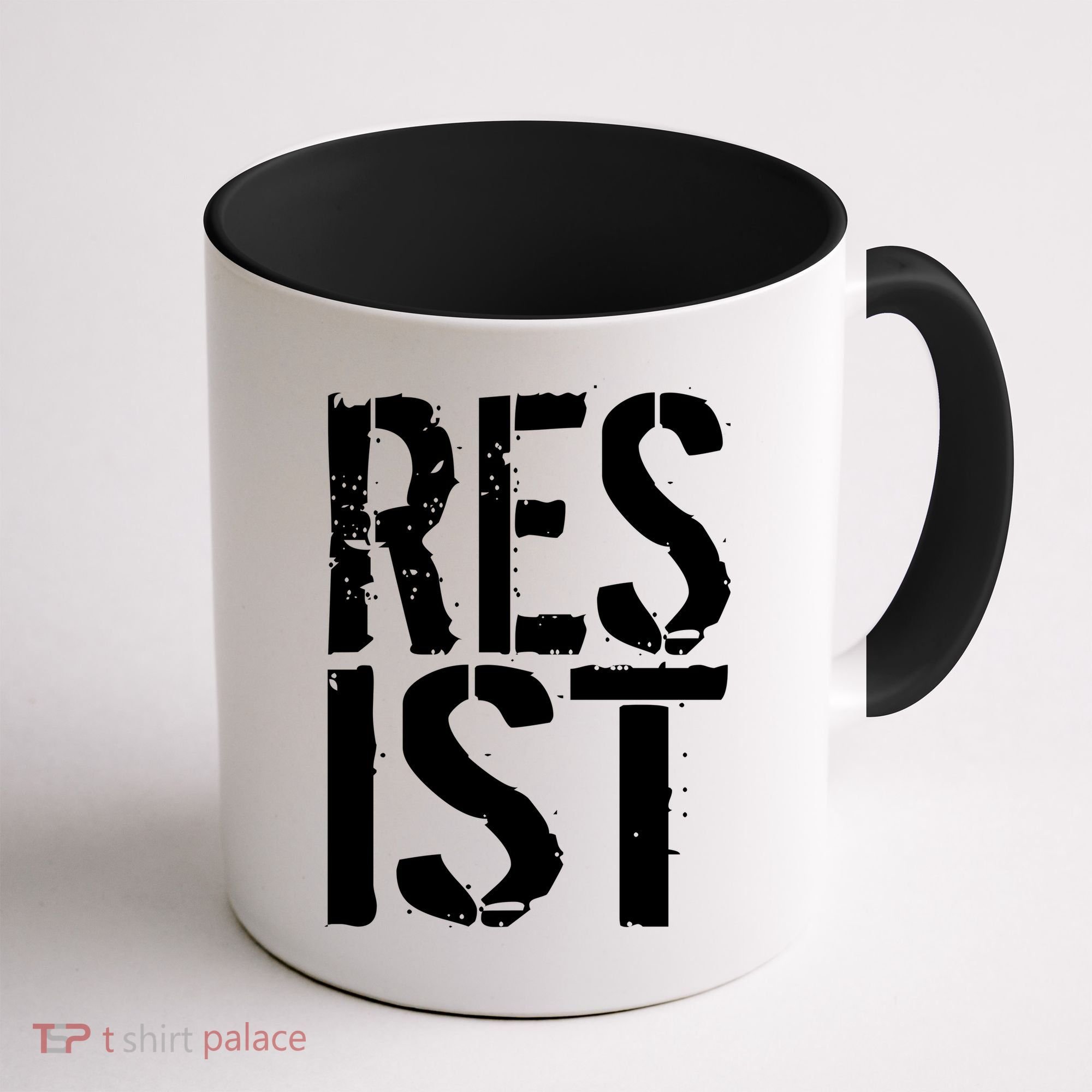 Resist Distressed Coffee Mug