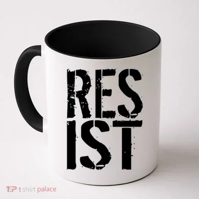 Resist Distressed Coffee Mug