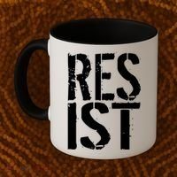 Resist Distressed Coffee Mug thumb 2