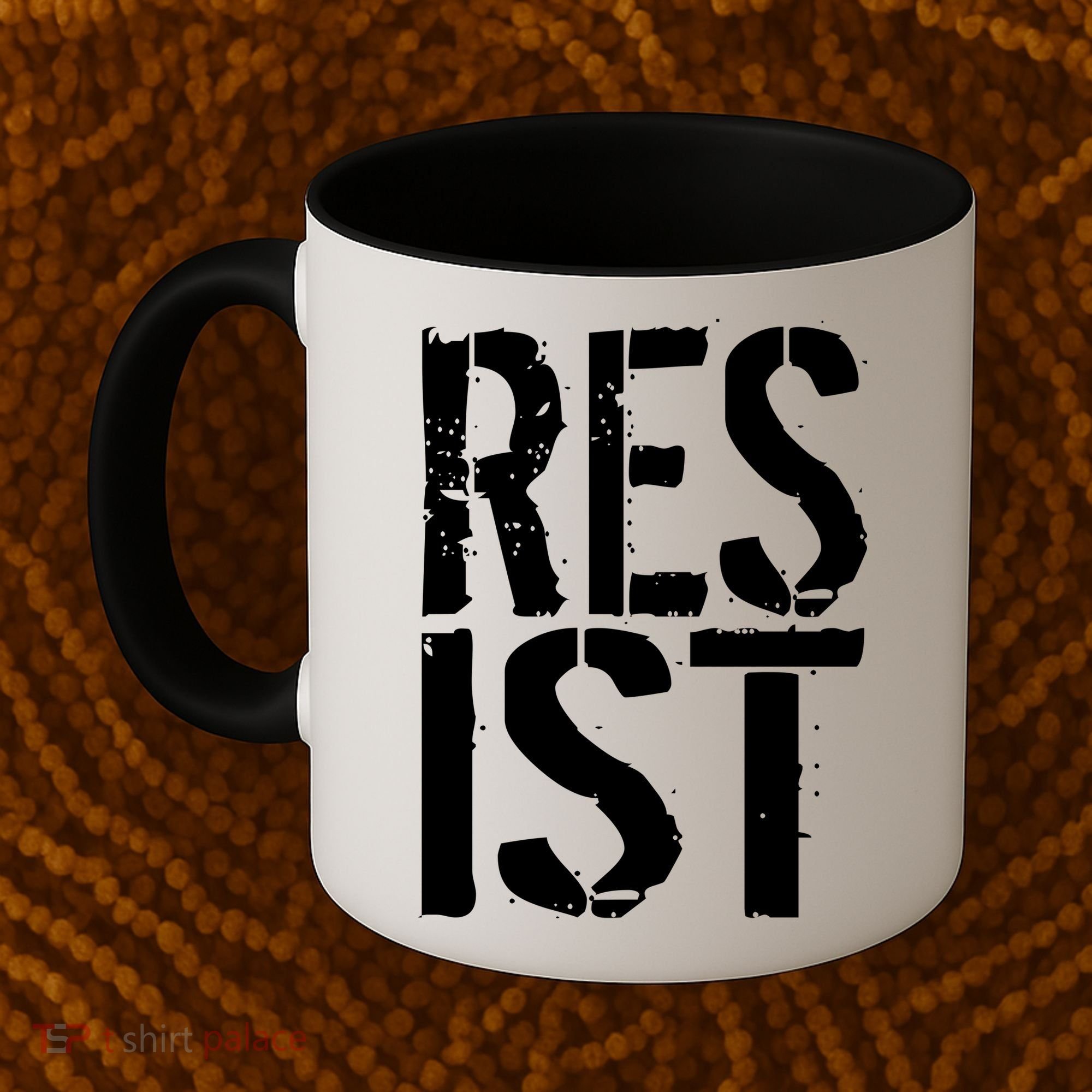 Resist Distressed Coffee Mug