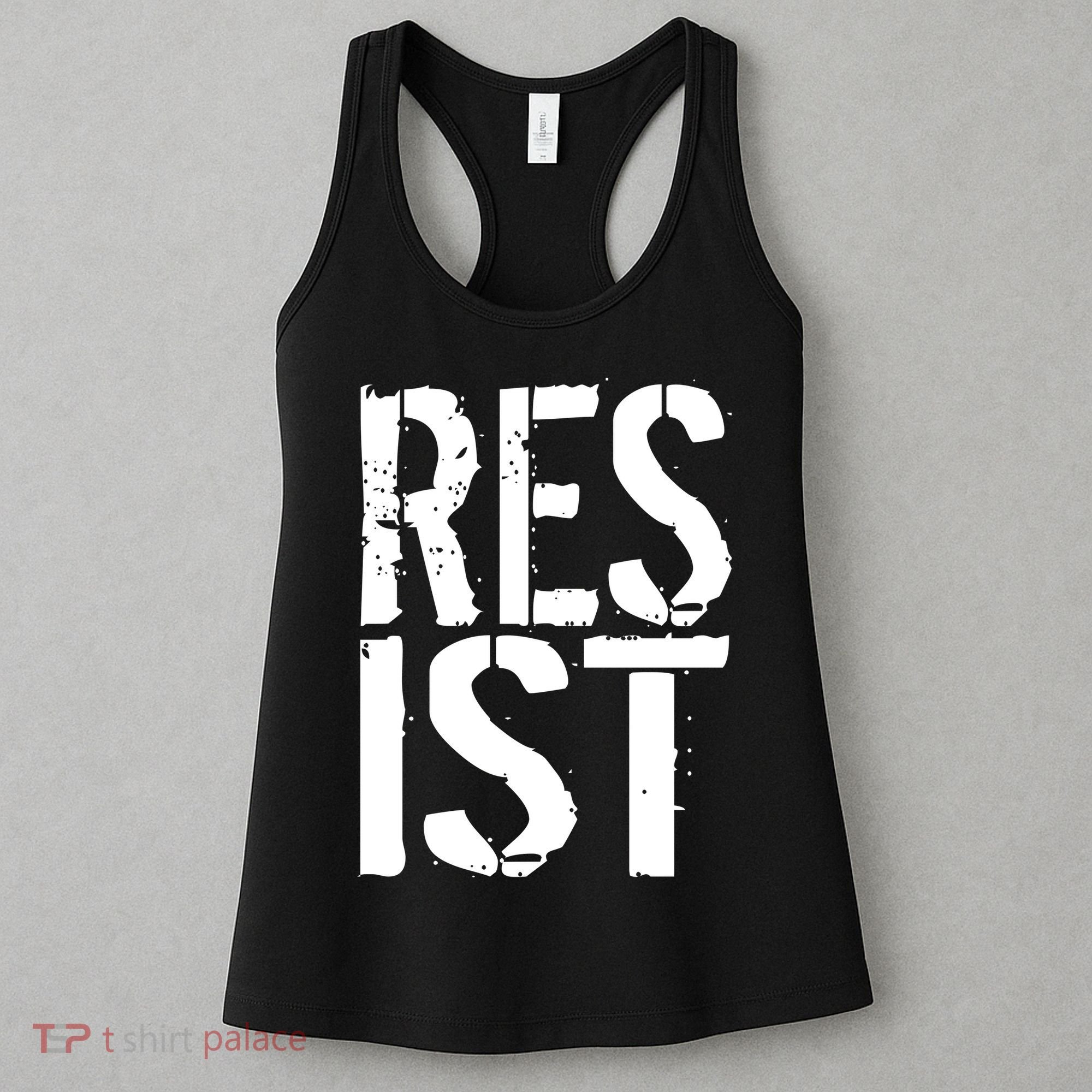 Resist Distressed Women's Tank Top