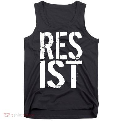 Resist Distressed Tank Top