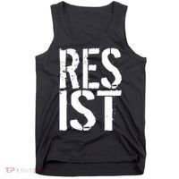 Resist Distressed Tank Top thumb 0