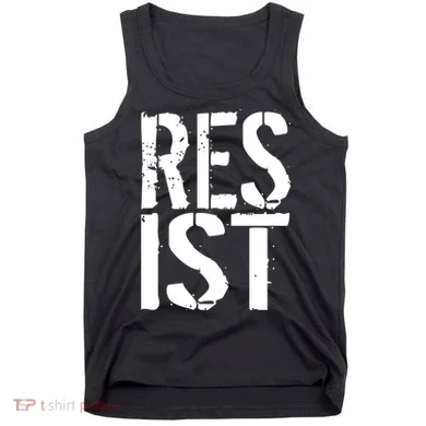 Resist Distressed Tank Top