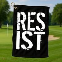 Resist Distressed Golf Towel thumb 1