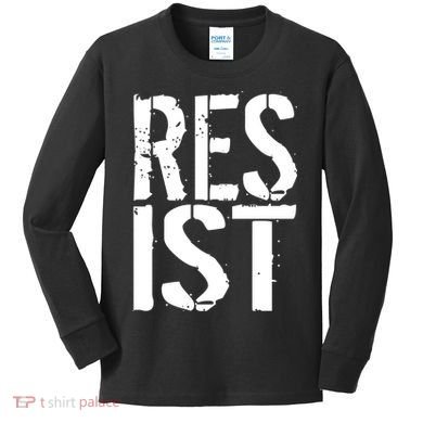Resist Distressed Kids Long Sleeve Shirt