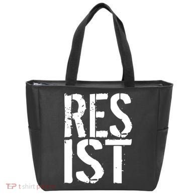 Resist Distressed Tote Bag