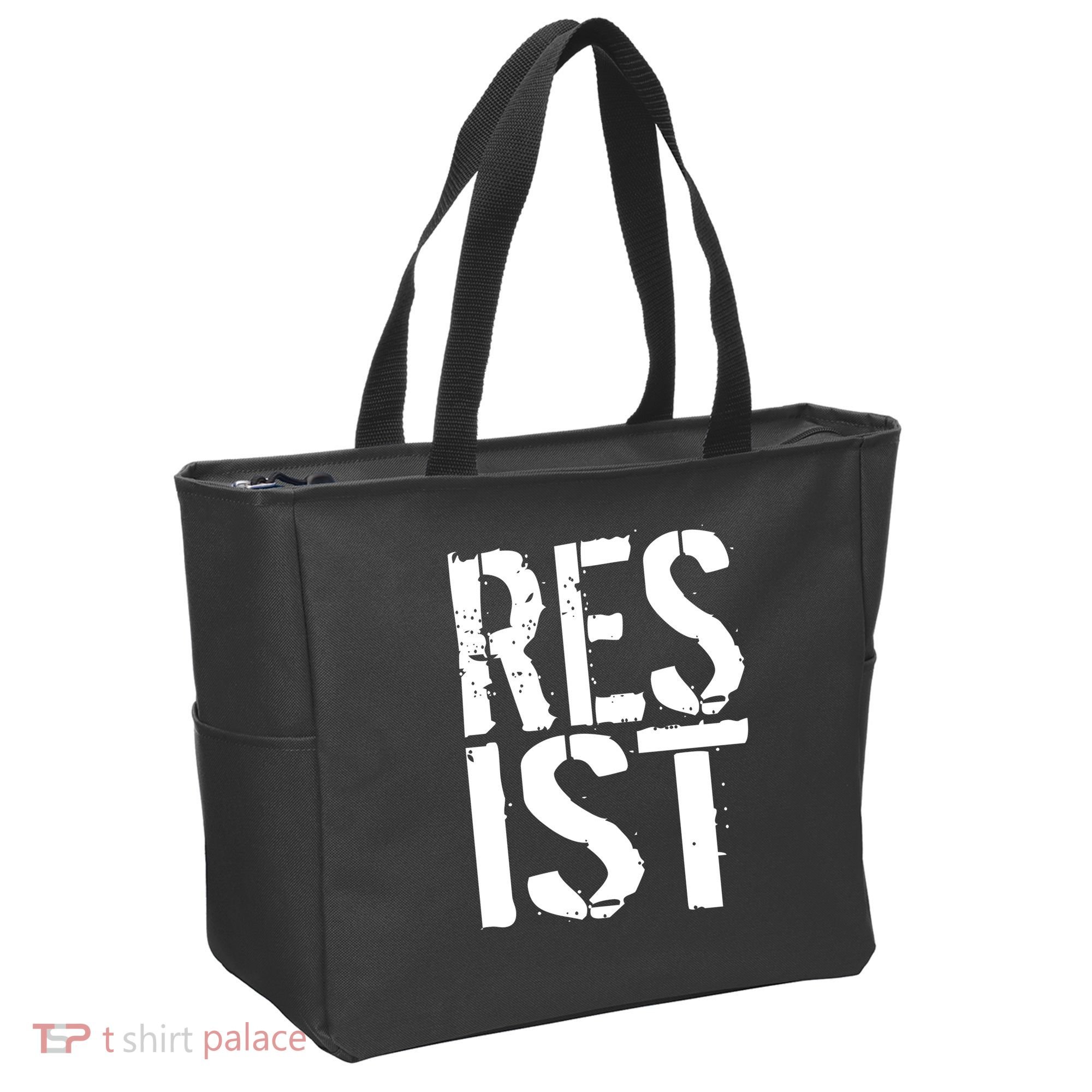 Resist Distressed Tote Bag