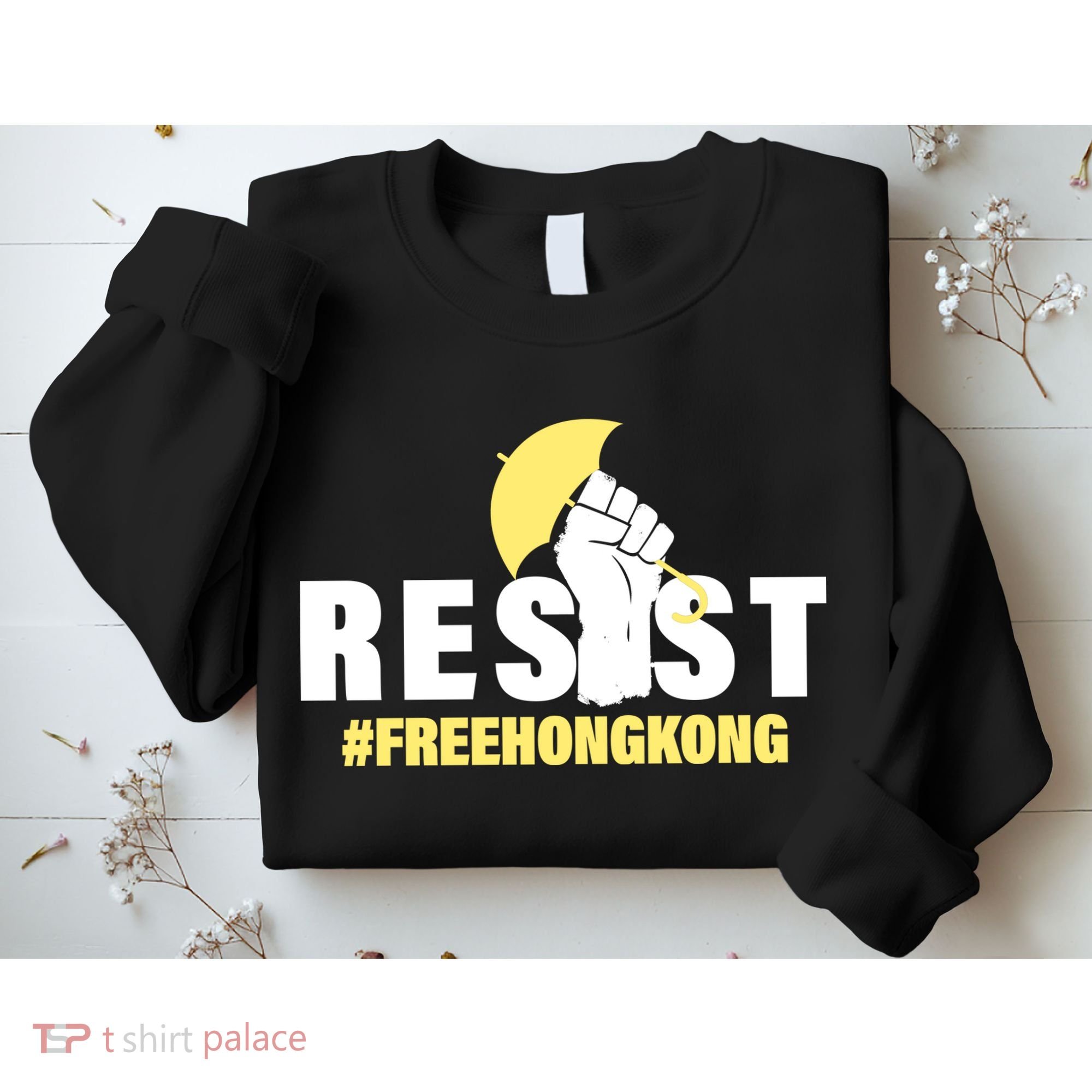Resist Fight For Hong Kong Yellow Umbrella Movement Sweatshirt