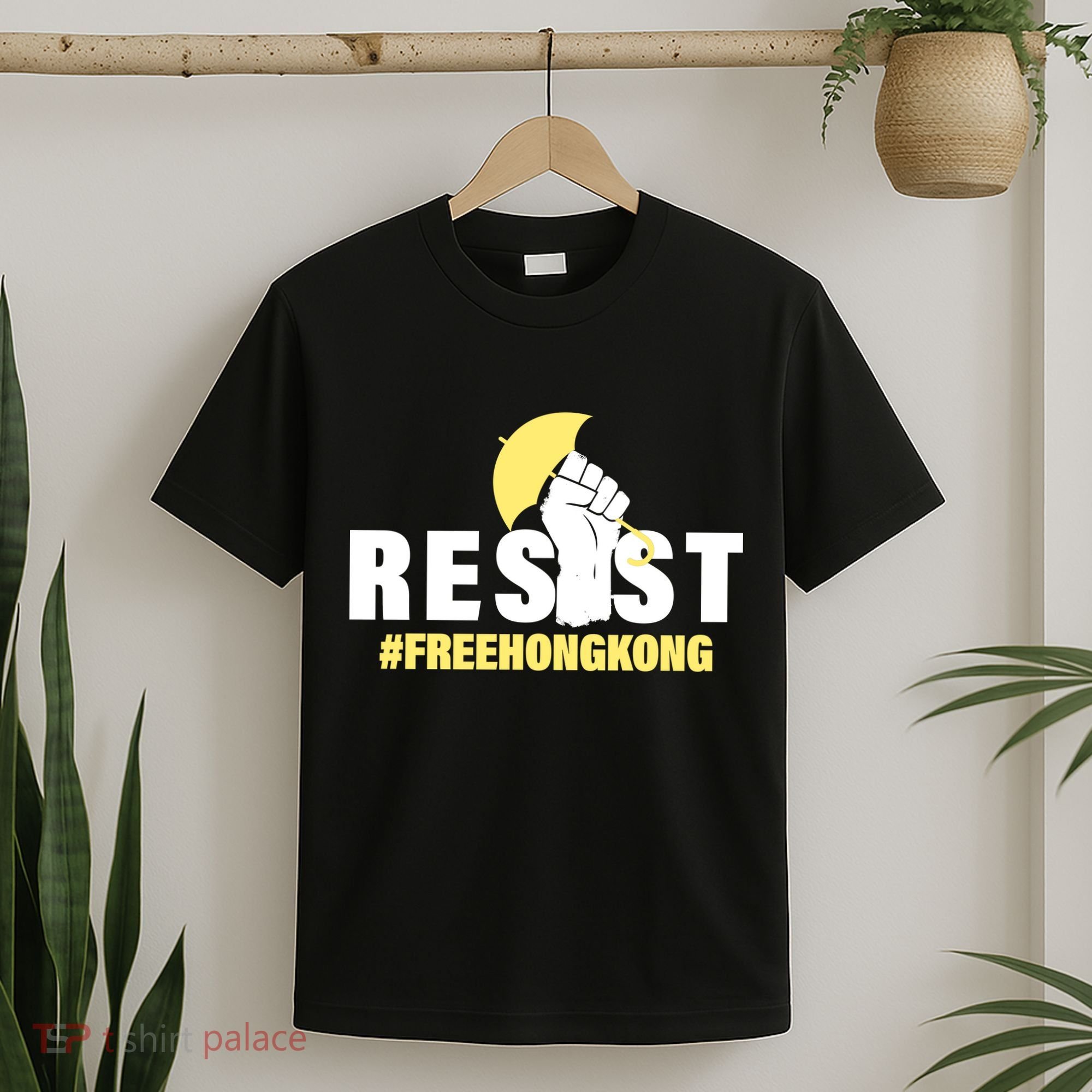 Resist Fight For Hong Kong Yellow Umbrella Movement T-Shirt