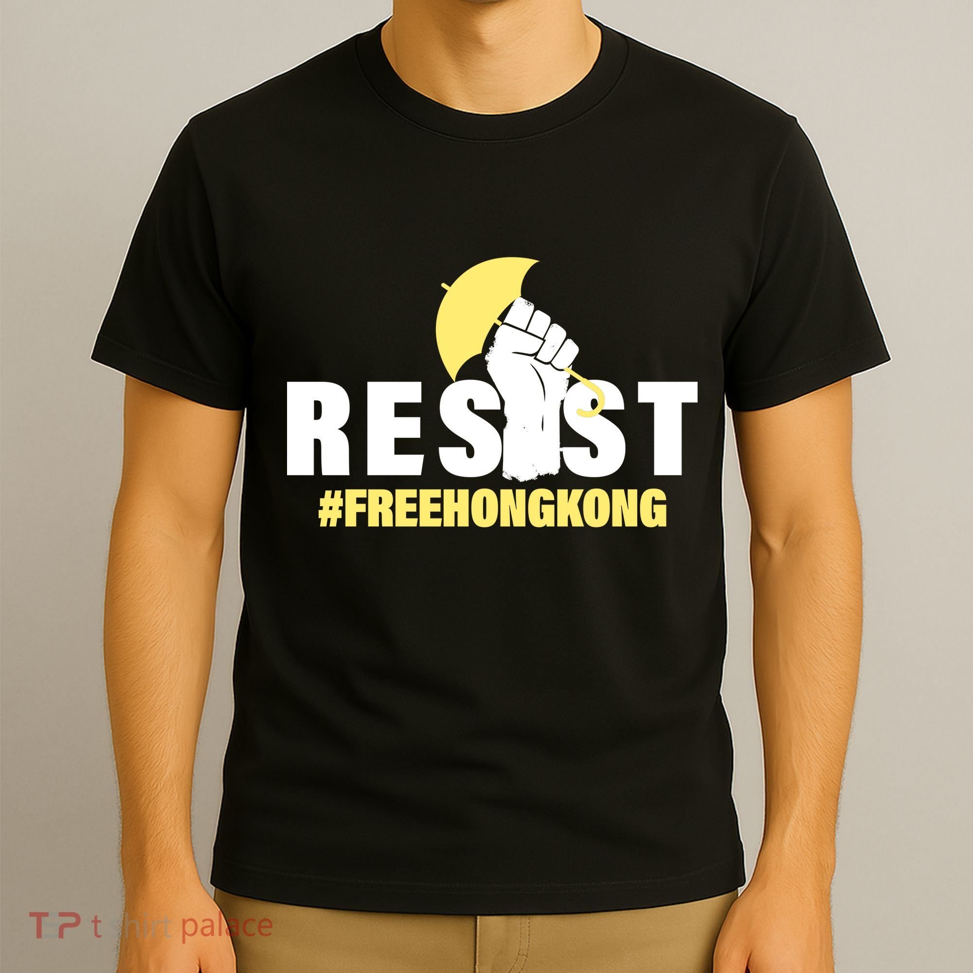 Resist Fight For Hong Kong Yellow Umbrella Movement T-Shirt