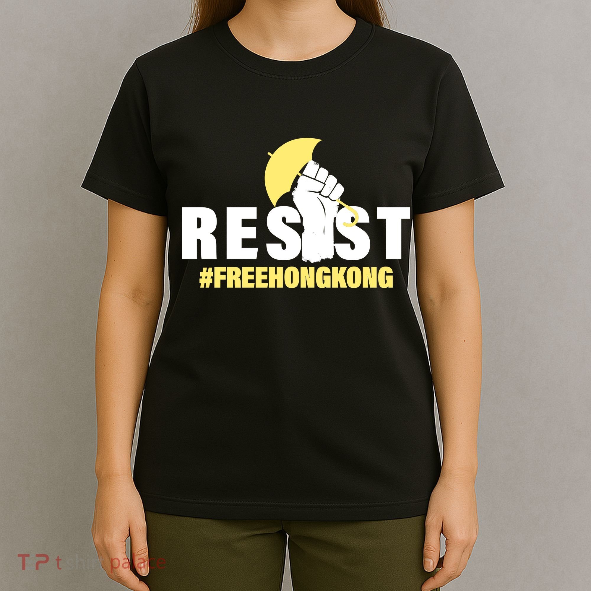 Resist Fight For Hong Kong Yellow Umbrella Movement T-Shirt