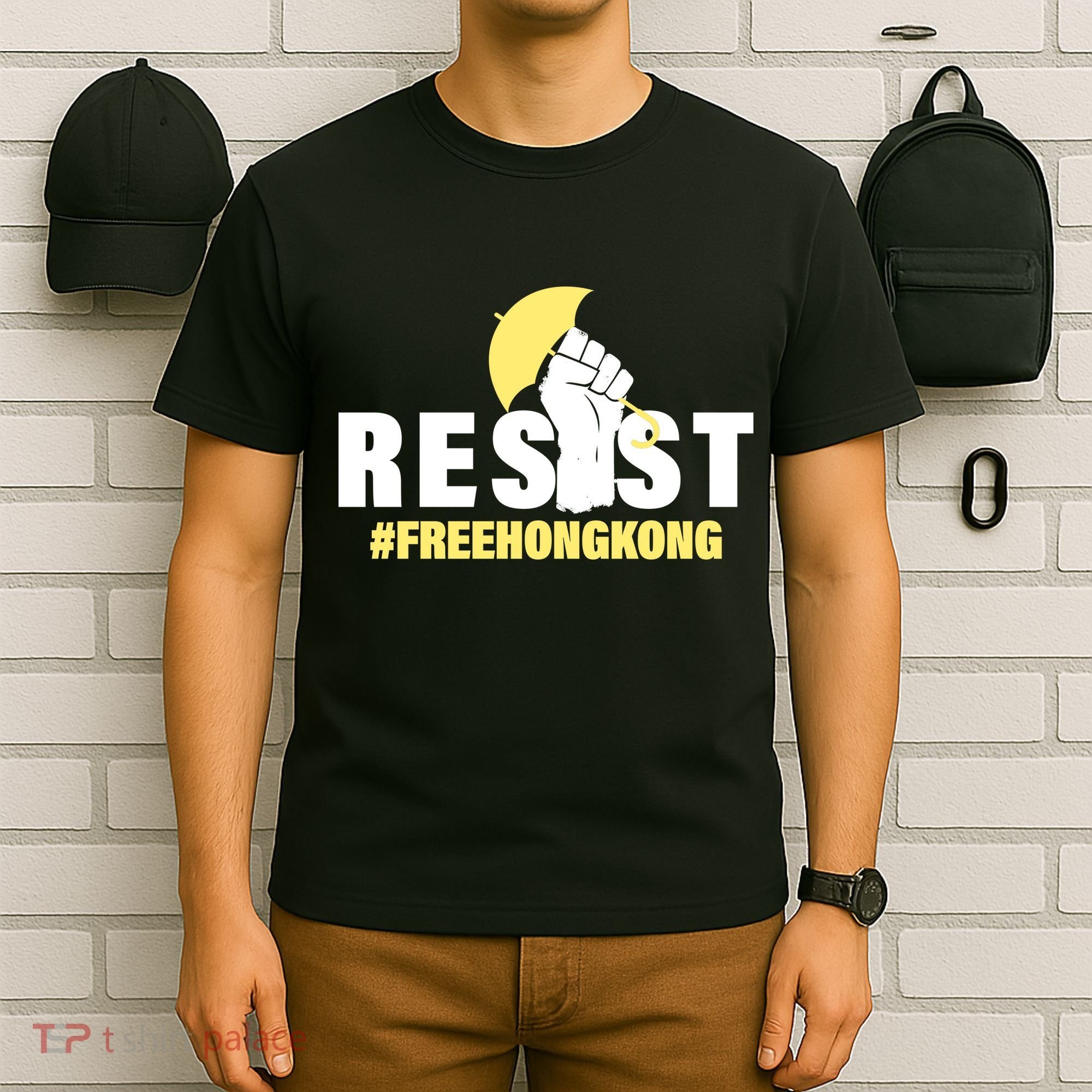 Resist Fight For Hong Kong Yellow Umbrella Movement T-Shirt