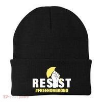 Resist Fight For Hong Kong Yellow Umbrella Movement Beanie thumb 0