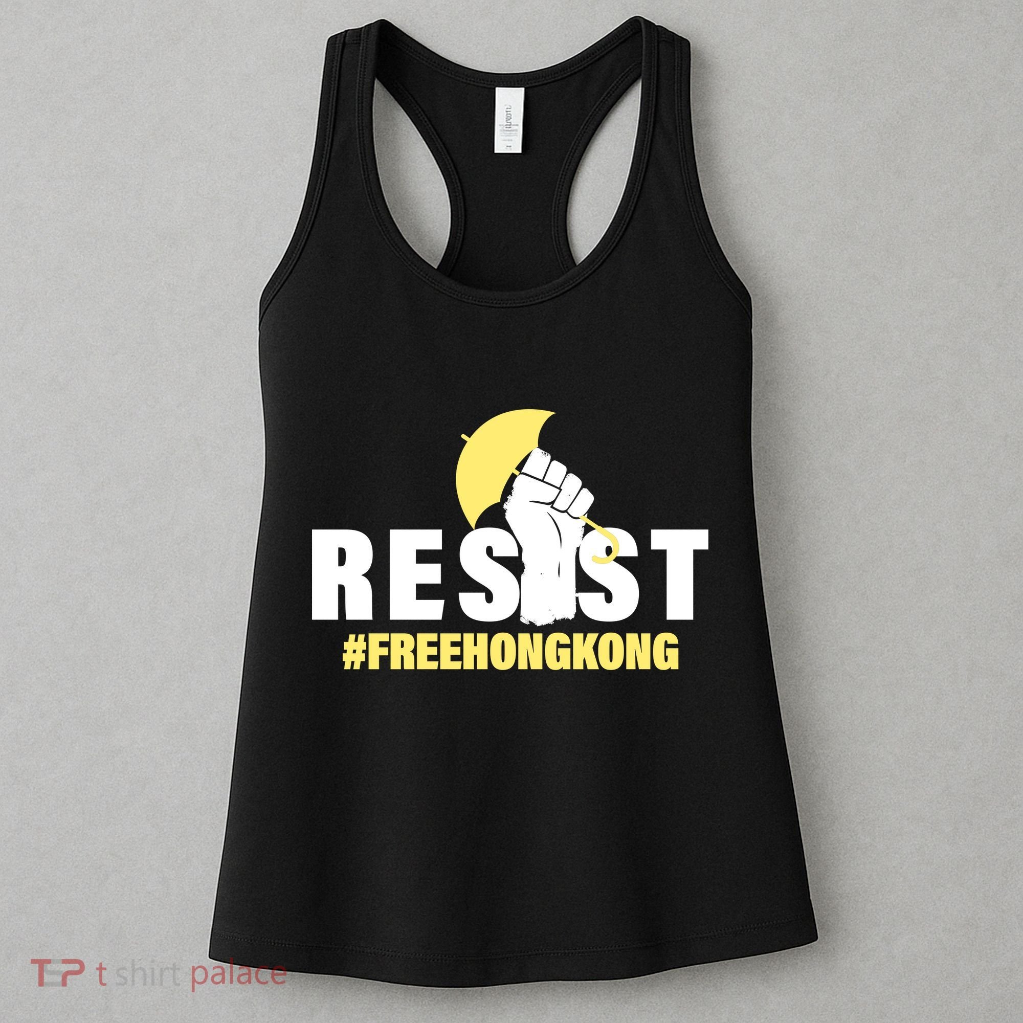 Resist Fight For Hong Kong Yellow Umbrella Movement Women's Tank Top