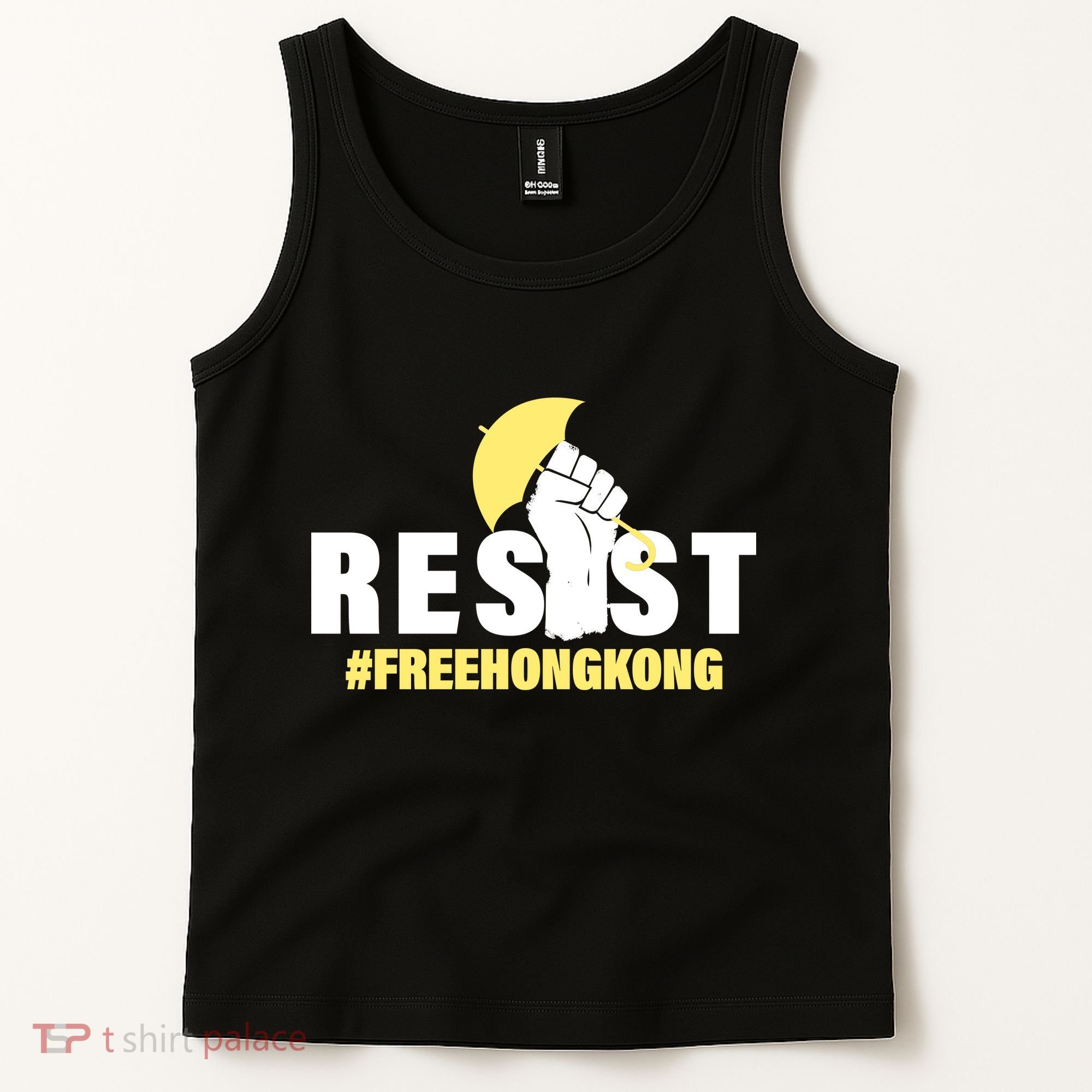 Resist Fight For Hong Kong Yellow Umbrella Movement Tank Top