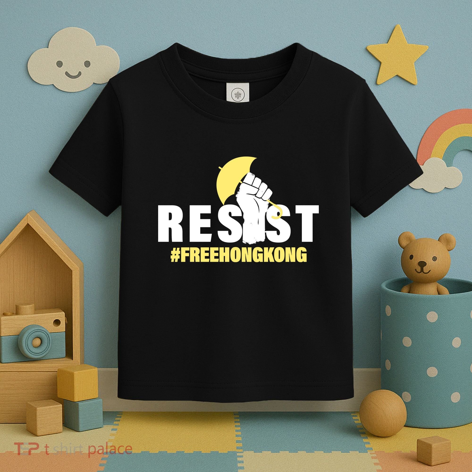 Resist Fight For Hong Kong Yellow Umbrella Movement Toddler T-Shirt