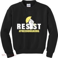 Resist Fight For Hong Kong Yellow Umbrella Movement Kids Sweatshirt thumb 0
