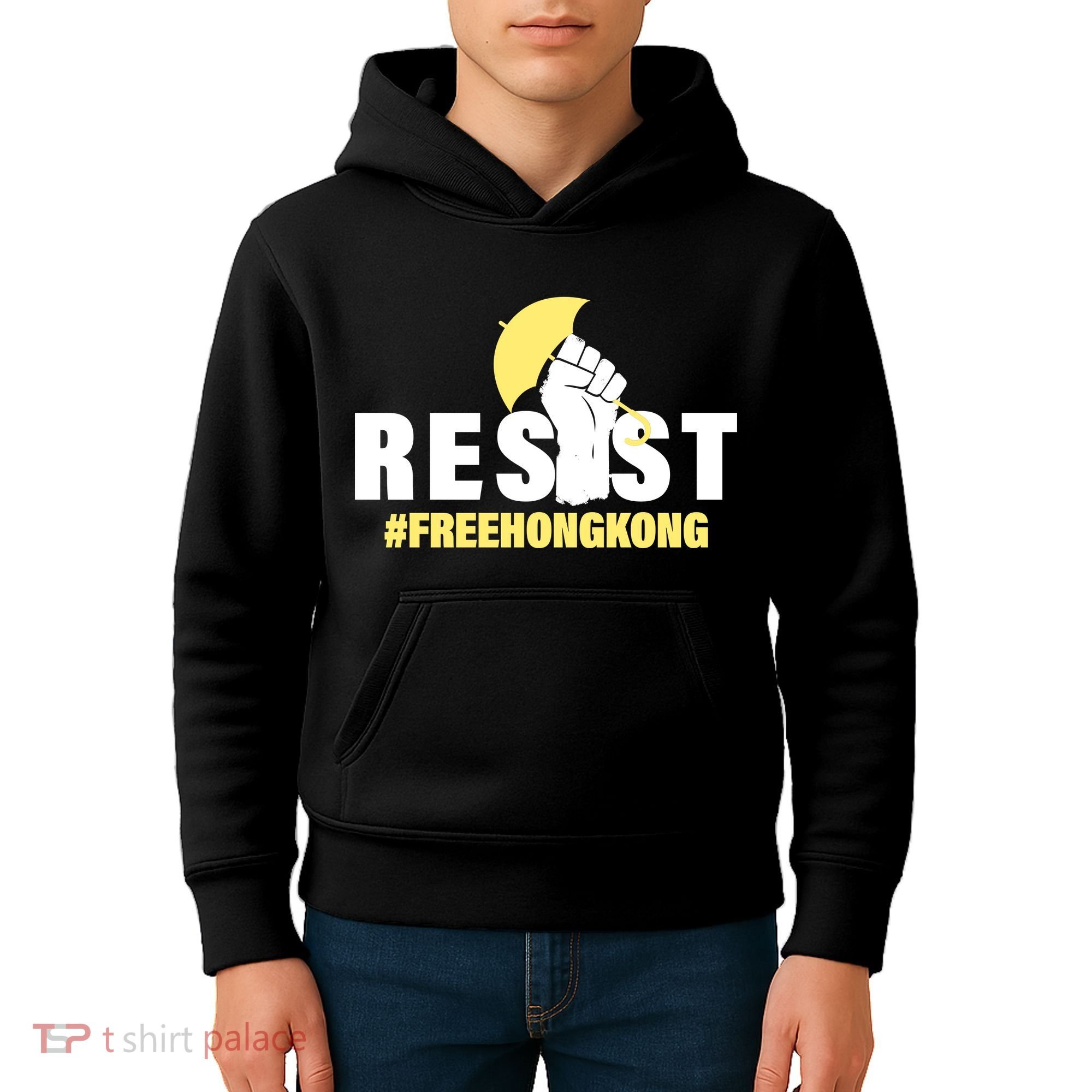 Resist Fight For Hong Kong Yellow Umbrella Movement Kids Hoodie