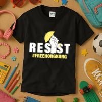 Resist Fight For Hong Kong Yellow Umbrella Movement Kids T-Shirt thumb 3
