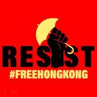 Resist Fight For Hong Kong Yellow Umbrella Movement Santa Hat thumb 1