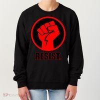 Resist Fist Circle Crest Resistance Anti Trump Women's Sweatshirt thumb 0