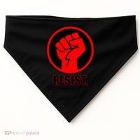 Resist Fist Circle Crest Resistance Anti Trump USA-Made Doggie Bandana thumb 0